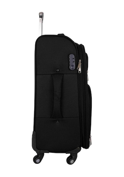 Bagacar Ultra Hafif Körüklü Kumaş 3 Lü Valiz Seti Siyah