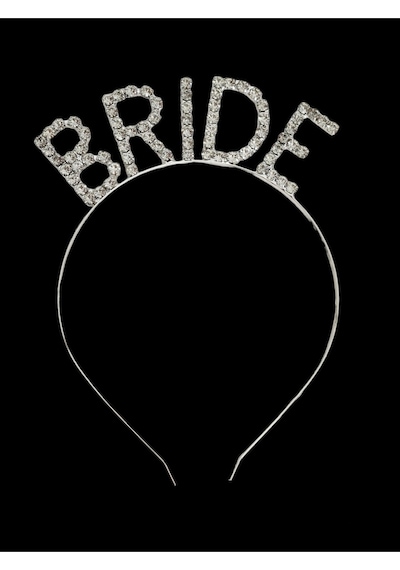 Bride Pırlanta Model Metal Kristal Taşlı Taç Bekarlığa Veda Nedime Tacı Çok Renkli