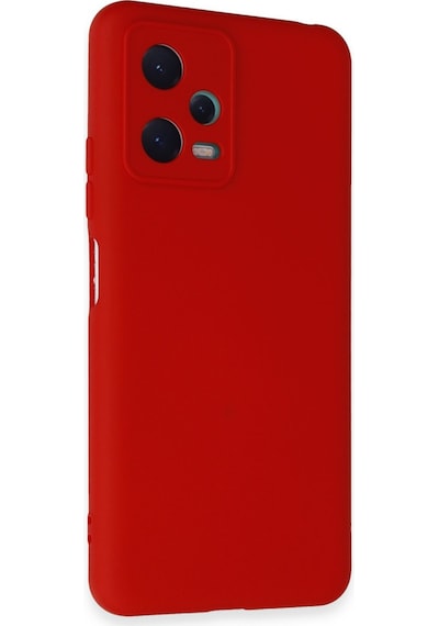Xiaomi Redmi Note 12 5g Uyumlu Kılıf Nano İçi Kadife Silikon - Kırmızı