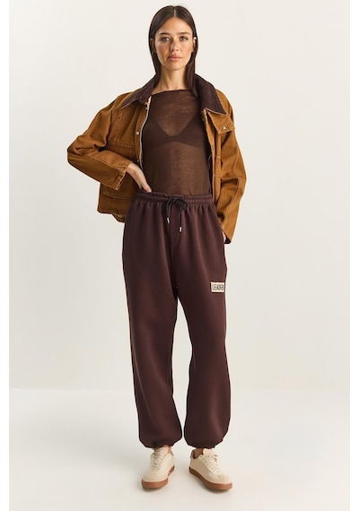 Shade Kadın Basic Jogger Relaxed Polarlı Eşofman Altı 60283860 - Kahverengi