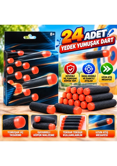 Trendexa 24 Lü Yedek Yumuşak Dart Mac
