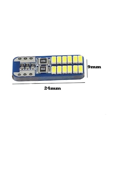 T10 Led 24 Ledli Mini Yassı Park Plaka İç Aydınlatma Beyaz 2 Adet T10 Led 24 Ledli Mini Yassı Park Plaka İç Aydınlatma Beyaz 2 Adet