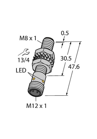 Turck 4602808 Bı2-m08-vn6x-h1341 Endüktif Sensör Artırılmış Anahtarlama Mesafesi İle