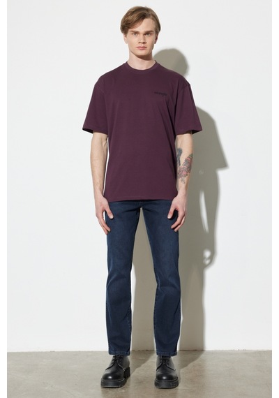Wrangler Texas Slim Fit Dar Kesim Normal Bel Mavi Esnek Jean Kot Pantolon W12S010396 Mavi