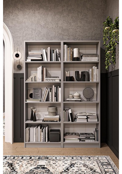 Asra Trend Kül Gri K003 10 Raflı Geniş Kitaplık 112 Cm Modern Kütüphane Dar Alan Uyumlu%100 Mdflam Dekoratif Raf Ünitesi Çok Renkli Asra Trend Kül Gri K003 10 Raflı Geniş Kitaplık 112 Cm Modern Kütüphane Dar Alan Uyumlu%100 Mdflam Dekoratif Raf Ünitesi Çok Renkli