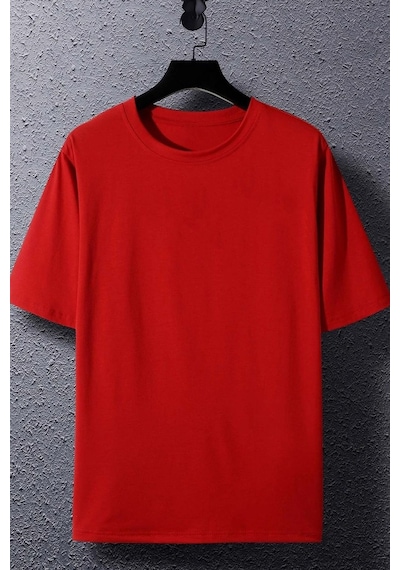 Unisex Design X İmza Baskılı T-shirt Kırmızı