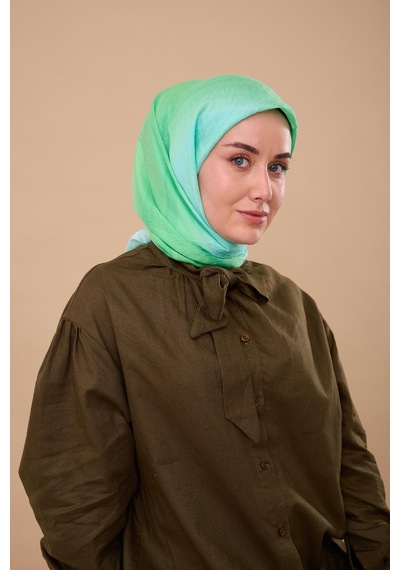 Silk Home Olinda İpek Eşarp 47005-20 Su Yeşili, Turkuaz, Pastel Yeşil, Bebe Mavi