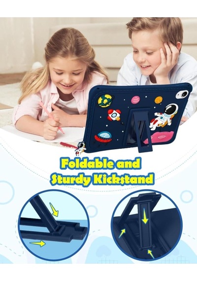 Samsung Galaxy Tab S6 Lite P610/p620 10.4" Uyumlu Popit Standlı Çocuk Kılıfı Askılı Silikon Pop It Kılıf