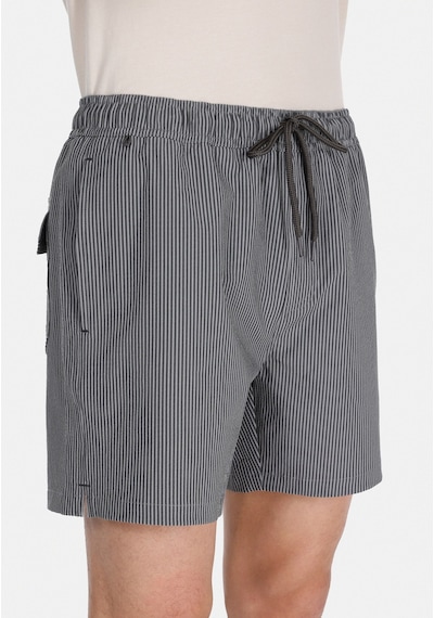 Colin's Colins Slim Fit Çizgili Erkek Siyah Deniz Şortu Cl1072291 Q1.v1 Blk Siyah