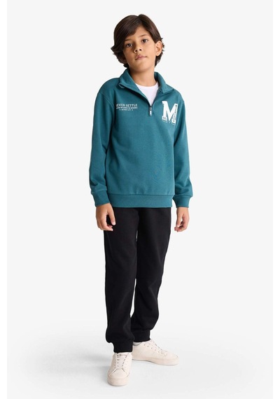 Defacto Erkek Çocuk 2li Takım Yarım Fermuarlı Baskılı Sweatshirt Eşofman Altı F7088a825wngn756 Yeşil-gn756 Defacto Erkek Çocuk 2li Takım Yarım Fermuarlı Baskılı Sweatshirt Eşofman Altı F7088a825wngn756 Yeşil-gn756