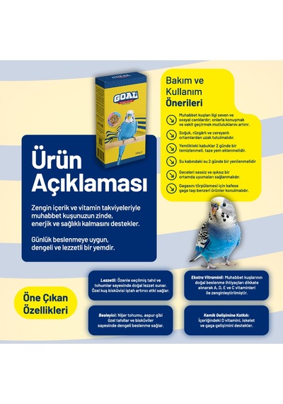 Goal Muhabbet Kuşu Yemi/fb 250 G - 3 Adet 250 G
