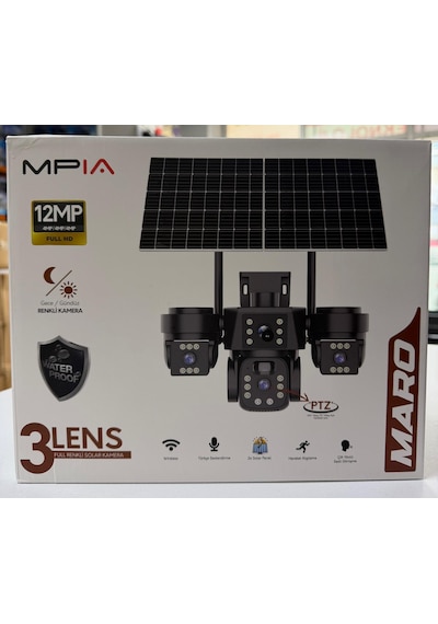 Mpıa Maro Çift Solar Wifi 12mp 3 Lensi Akıllı Güvenlik Kamerası