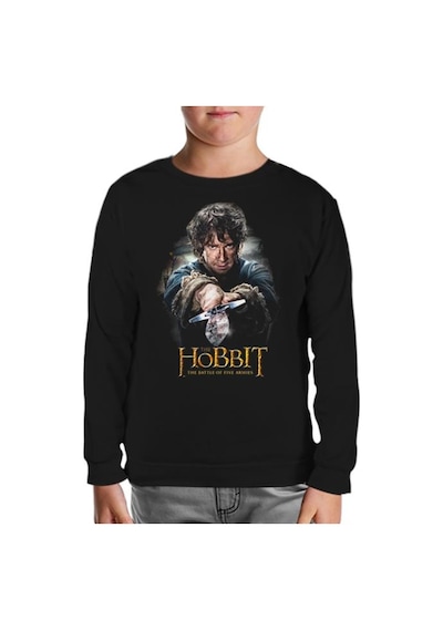 Lord Tshirt Hobbit - The Battle Of Five Armies Siyah Çocuk Sweatshirt Siyah
