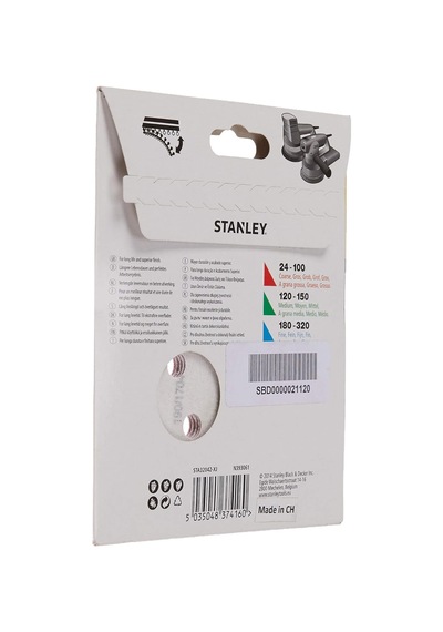 Sta32042 Zımpara, Kırmızı, 5 Adet, 180g 125 Mm