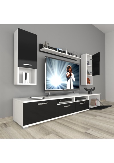 Decoraktiv Eko 5220da Slm Tv Ünitesi Tv Sehpası Beyaz - Siyah
