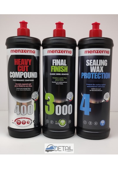 Menzerna 400 3000 Sealingwax Pasta Hare ve Boya Koruma Seti 1 Lt