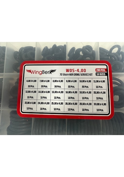 Wingberk 4,00 Mm 70 Shore Nbr Oring Seti