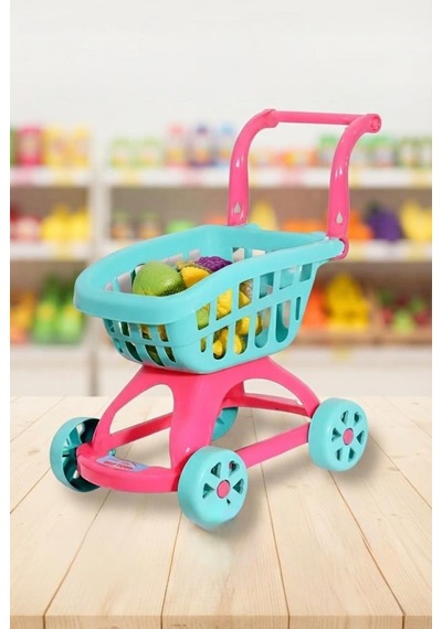 Meyveli Arabam - 6 Adet Meyveli Tekerlekli Alışveriş Arabalı Eğitici Oyuncak Seti 72659028