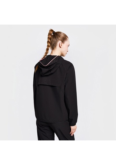 Lescon 26b-2012 Kadın Koşu Fermuarlı Siyah Kapüşonlu Sweatshirt