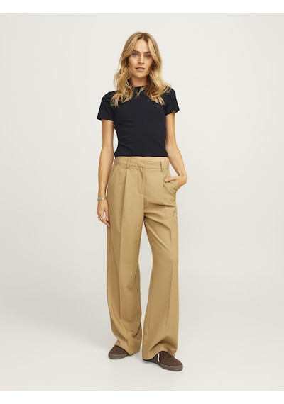 Jack & Jones Kadın Kısa Kol Düz Renk Tişört - Gigi - 12257984 Black