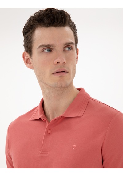 Pierre Cardin Erkek Mercan Tişört Basic 50306448-vr186 MERCAN