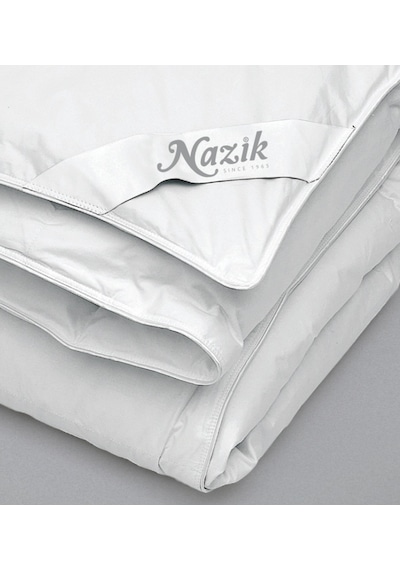 Nazik Home Kaz Tüyü Yorgan Renkli Biyeli %5 Kaz Gıdık %95 Kaz Sır Beyaz