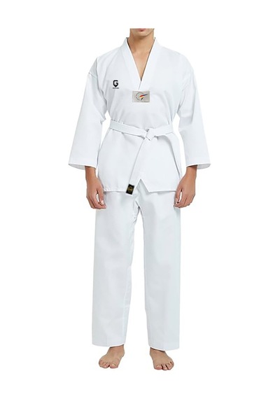 Dizispor Topglory Beyaz Yaka Taekwondo Elbisesi Dobok Beyaz