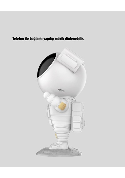 Hubrendy Kargo Bluetooth Müzikli Astronot Projeksiyon Lambası Yıldız Ve Ay Efektli Diğer