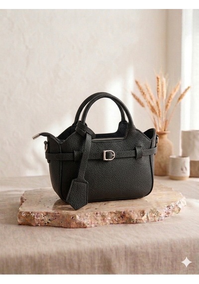 Aldorya Urban Buckle Deri Görünümlü Çanta Siyah