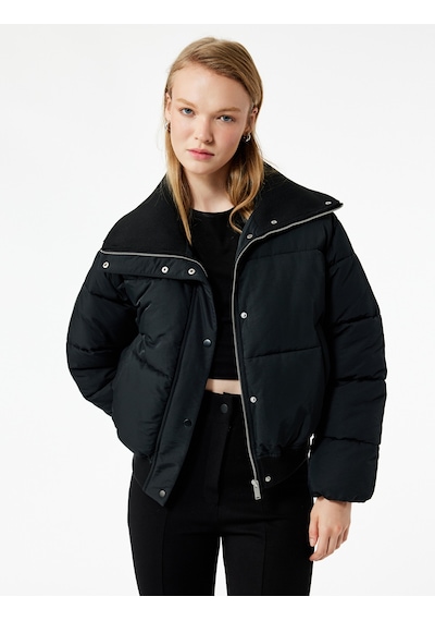 Koton Fermuarlı Cep Detaylı Uzun Kollu Geniş Yaka Anorak Şişme Mont Siyah 6wal20016ıw Siyah Koton Fermuarlı Cep Detaylı Uzun Kollu Geniş Yaka Anorak Şişme Mont Siyah 6wal20016ıw Siyah