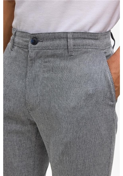 SÜVARİ Lacivert Slim Armürlü Pantolon Lacivert