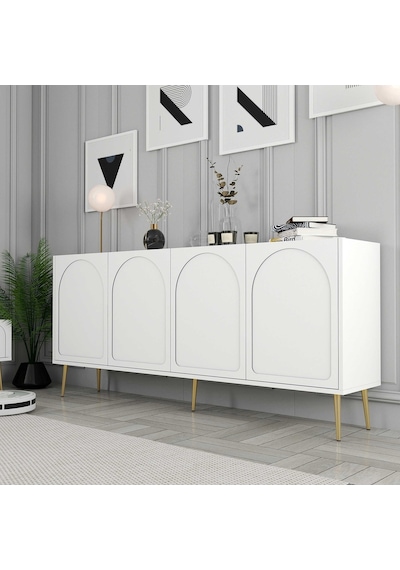 Variant Lyon 3 Lü Salon Takımı - Beyaz / Altın