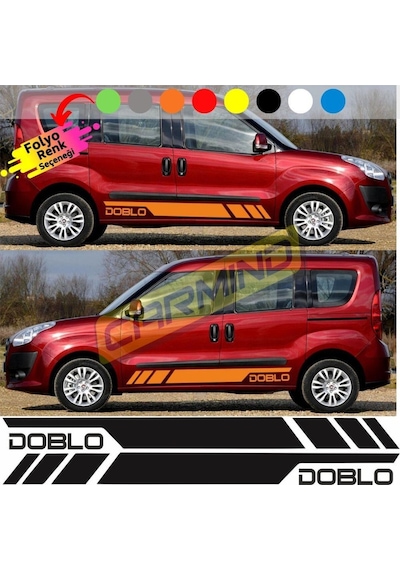 Fiat Doblo Yan Şerit Sticker
