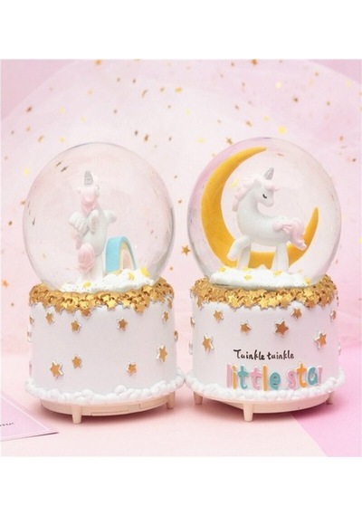 Unicorn Kar Motorlu Işıklı Ve Müzikli Büyük Boy Kar Küresi