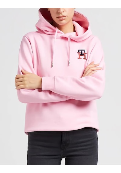 Tommy Hilfiger Byan Kapşonlu Sweatshirt Cepsiz Açık Pembe