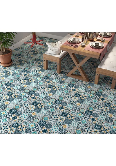 Yer Kaplama Zemin Kaplama Folyosu 65x130 Cm Spanish Retro Tile Color