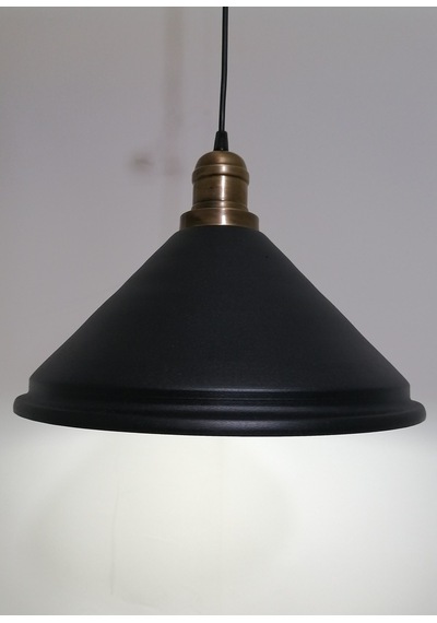 Riolight Retro Siyah Içi Beyaz Tekli Metal Sarkıt Çap: 33Cm (538289260)