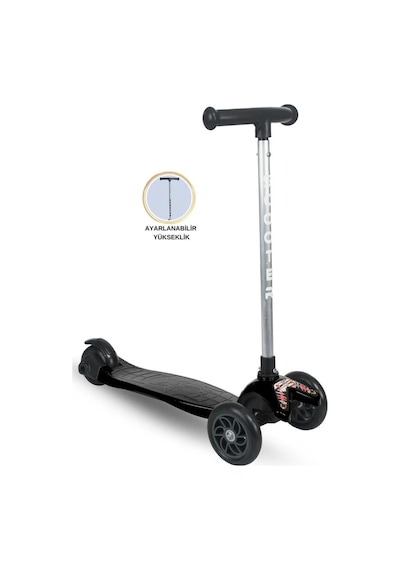 Tois Color Led Işıklı 3 Tekerlekli Yükseklik Ayarlı Scooter Mavi