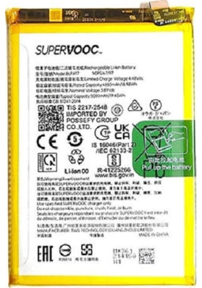 Realme 12 Plus Pil Batarya Blpa43 Supervooc