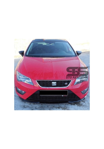 Seat Leon mk3 Cupra R Uyumlu Ön Lip Mat Siyah Ön Tampon Lip (Sts Oto Aksesuar) (01)