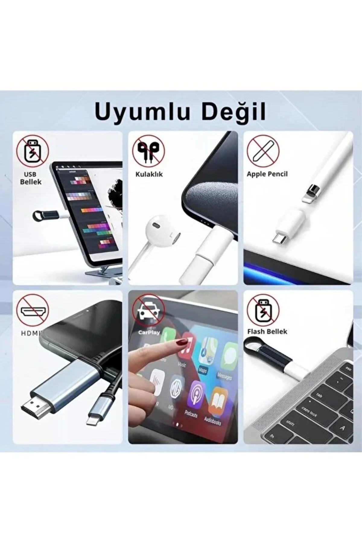 5 Adet Lightning Soketi Usb-c Adaptör, Usb-c Fiş, Lightning Soketi Adaptörü, Lightning İphone 15/15 Pro Max/15 Plus, İpad Pro/air İle Uyumlu Çevirici Dönüştürücü Adaptör Yok