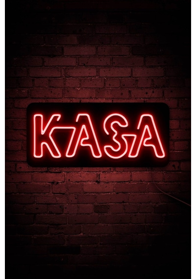 Kasa Yazısı Neon Led Dükkan - İşyeri - Cafe - Lokanta Kasa Banko Yazısı Kırmızı Kırmızı