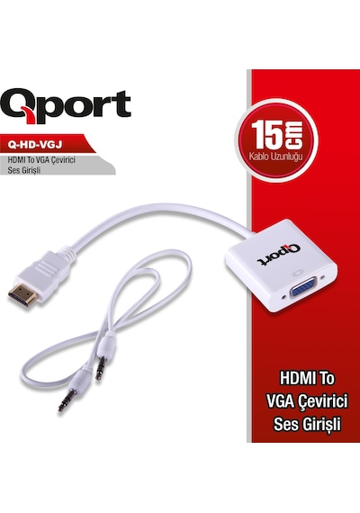Qport Q-hd-vgj Hdmi To Vga Cevirici+ Ses