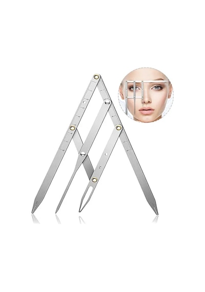 Microblading Simetrik Ve Estetik Kaş Ölçüm Cetveli, Kalıcı Makyaj Altın Oran Pergeli 275