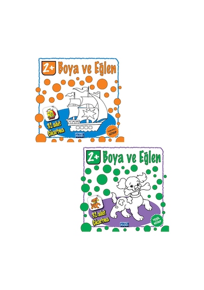 Boya Ve Eğlen Serisi Turuncu Ve Yeşil Kitap Seti