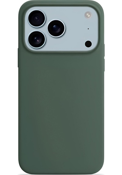 Apple Uyumlu iPhone 17 Pro Max Soft Touch Lansman Silikon Kılıf Haki