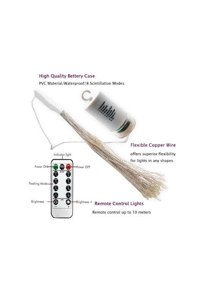 Dekor Düğün Işıkları Patlayan Led Işık Fire Work Warm Light Led Renkli Led Işık Kumandalı Led Işık Çok Renkli