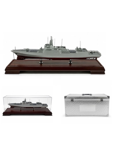 Detaylı Metal Gemi Savaş Gemisi Modeli 46cm