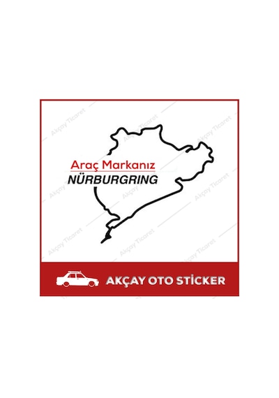 Her Araca Uygun Nürburgring Sticker Nürburgring Oto Sticker (250431017)