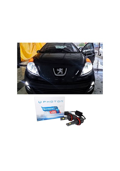 Peugeot 207 Led Xenon Uzun Far Ampulü H1 Ultimate 9500 Lumens Yeni Seri Beyaz